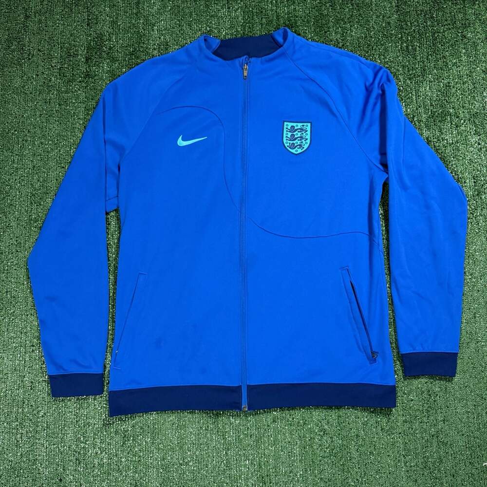 Mens Nike England 2022 World Cup Men's Academy Pro Knit Jacket Blue Large